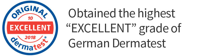 Highest grade of German Dermatest 'EXCELLENT' is btained 
